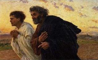 The Disciples Peter and John Running to the Sepulchre on the Morning of the Resurrection, c.1898, Eugene Burnand